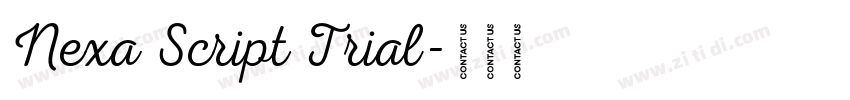Nexa Script Trial字体转换